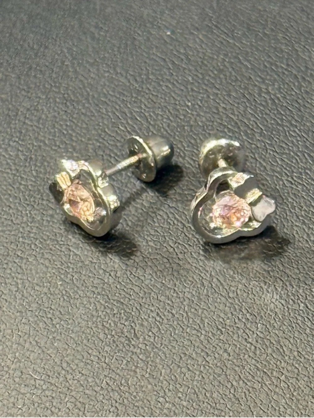Pink and Silver Minnie Mouse Earrings